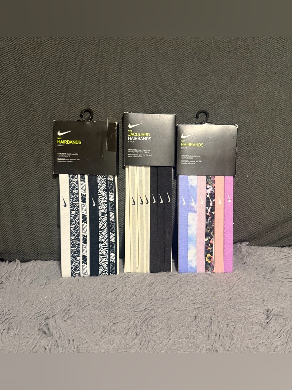 Nike printed elastic hairbands set of 3
